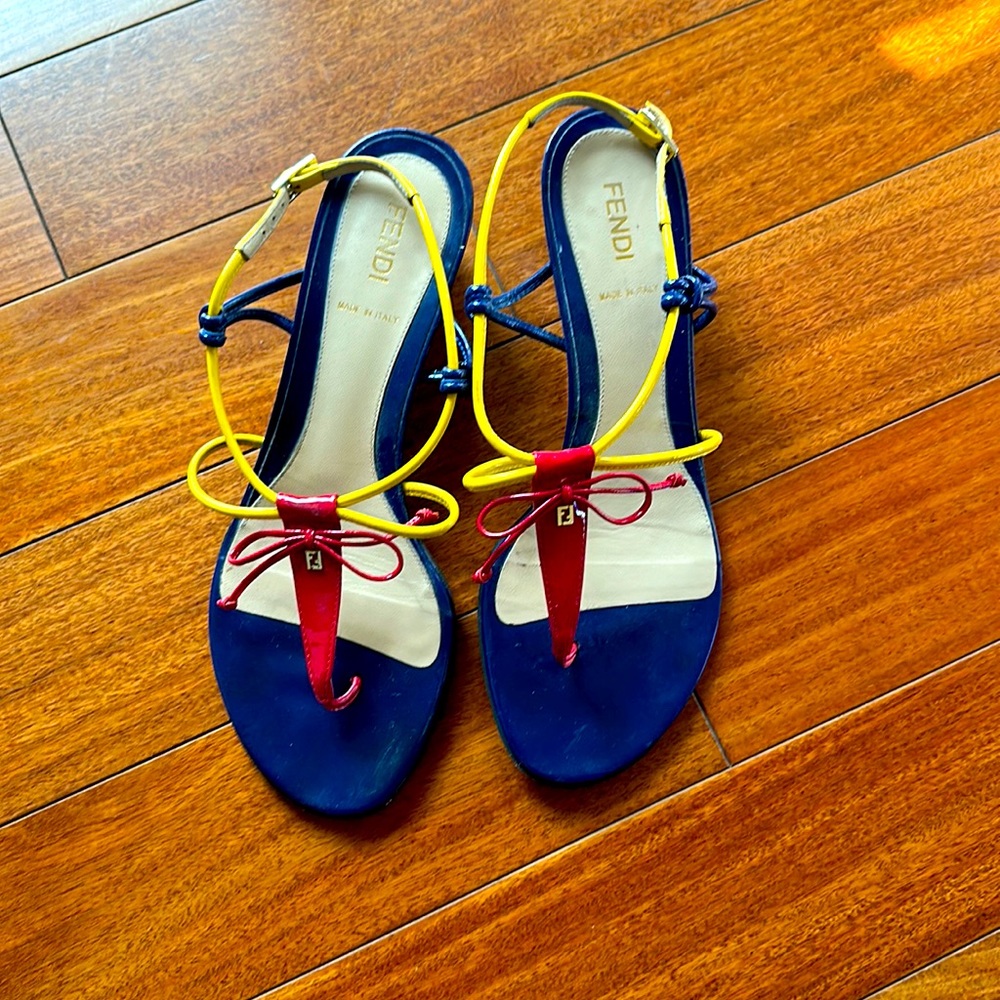 Fendi colorful sandals size 37 1/2 EU
